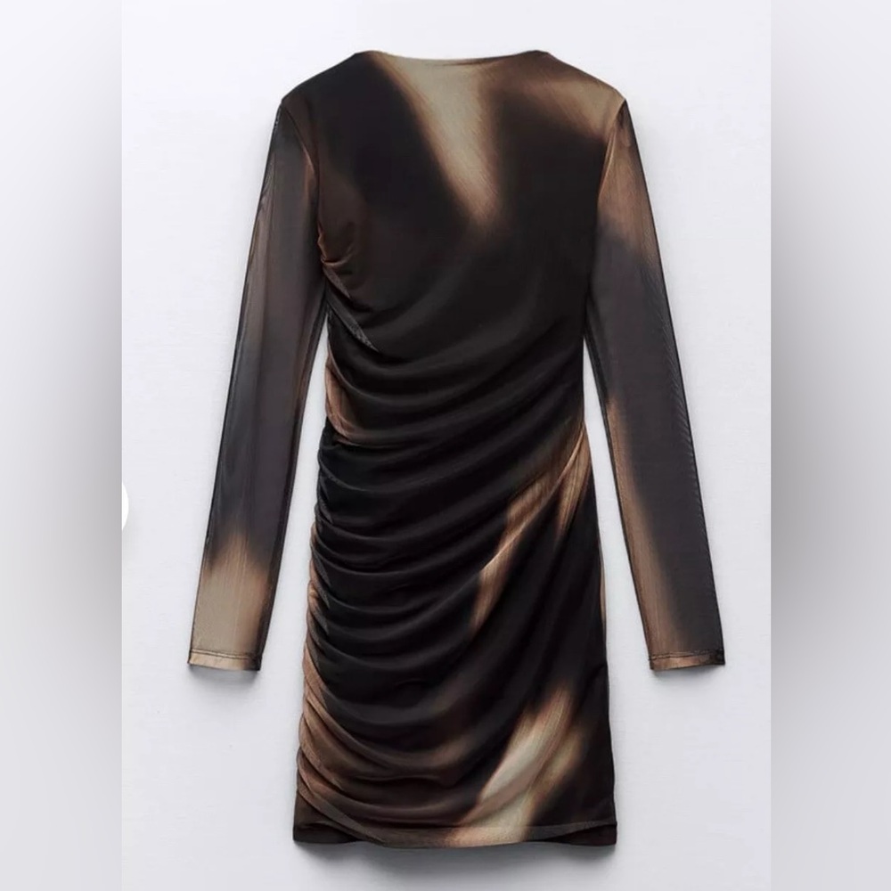 ZARA PRINT DRESS WITH TULLE - Picture 4 of 10